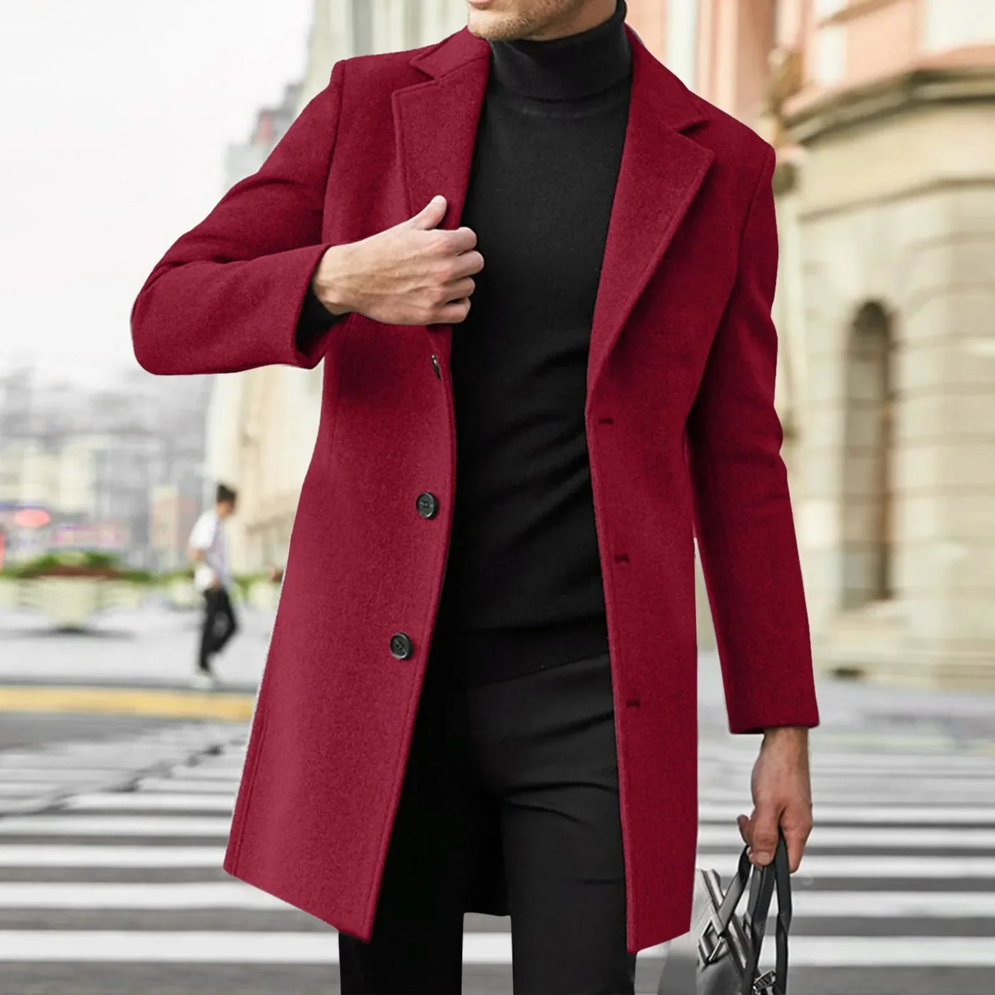 LAURENT MONACO | MANTEAU EN MELANGE DE LAINE POUR HOMMES