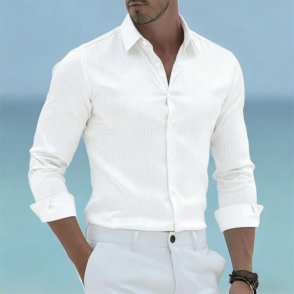 LAURENT MONACO | CHEMISE RAYÉE POUR HOMMES