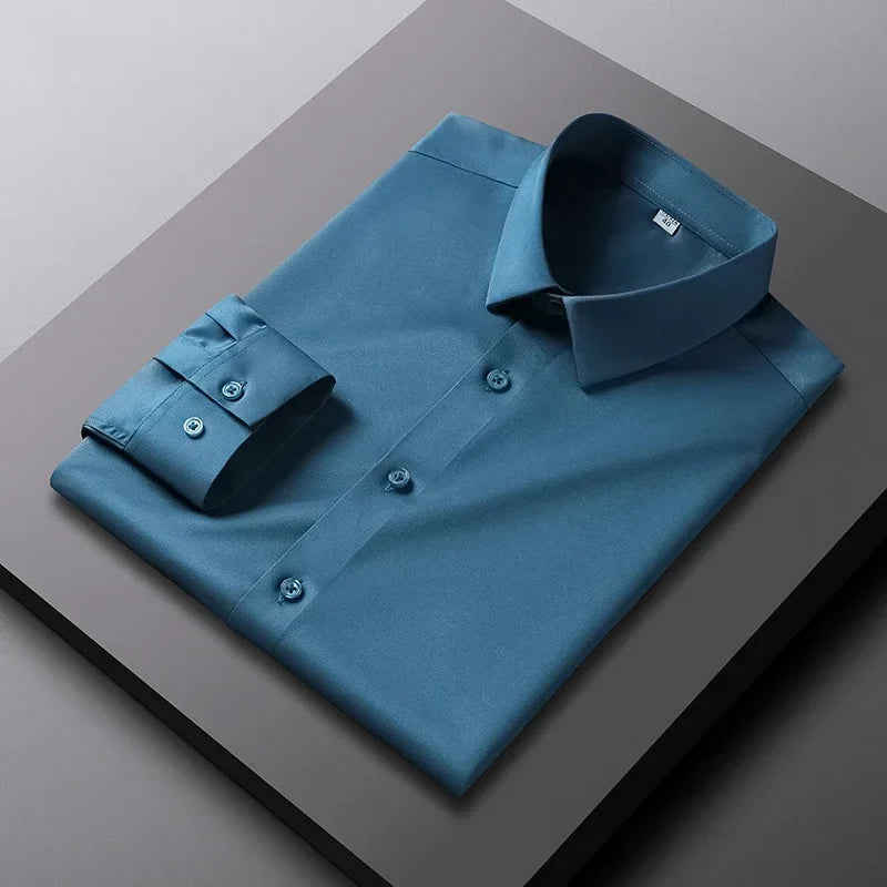 LAURENT MONACO | CHEMISE FORMELLE CLASSIQUE À MANCHES LONGUES POUR HOMMES