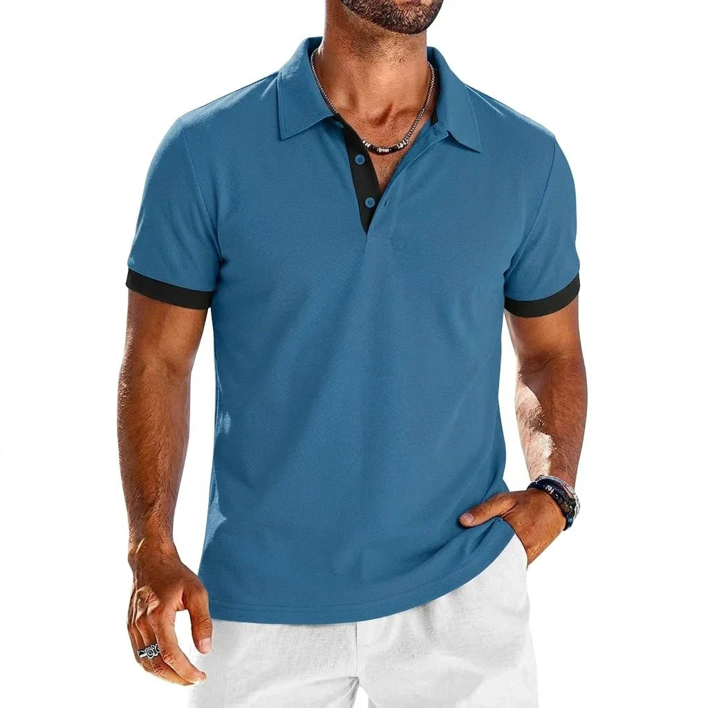 LAURENT MONACO | POLO CONTRASTÉ POUR HOMMES