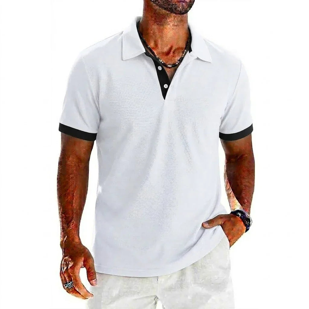 LAURENT MONACO | POLO CONTRASTÉ POUR HOMMES
