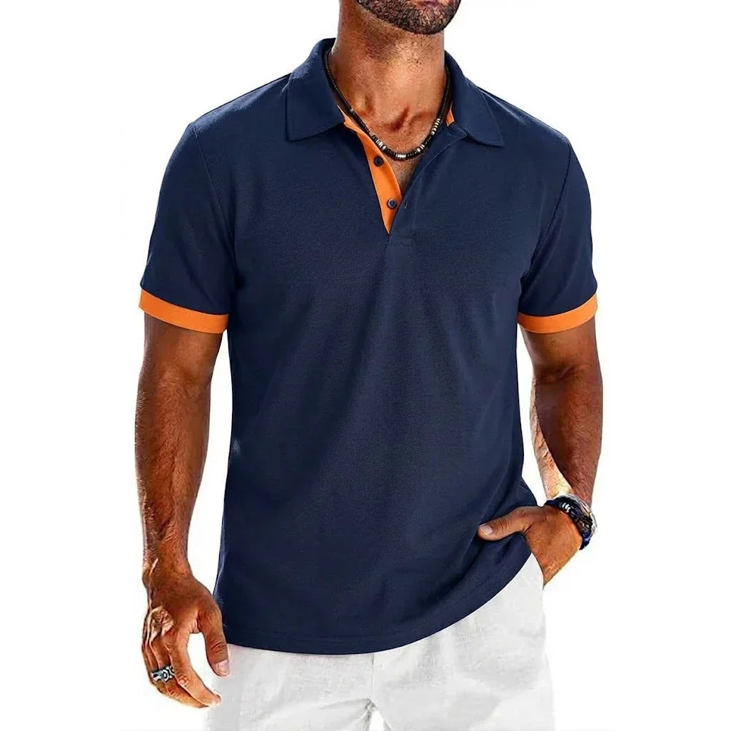 LAURENT MONACO | POLO CONTRASTÉ POUR HOMMES