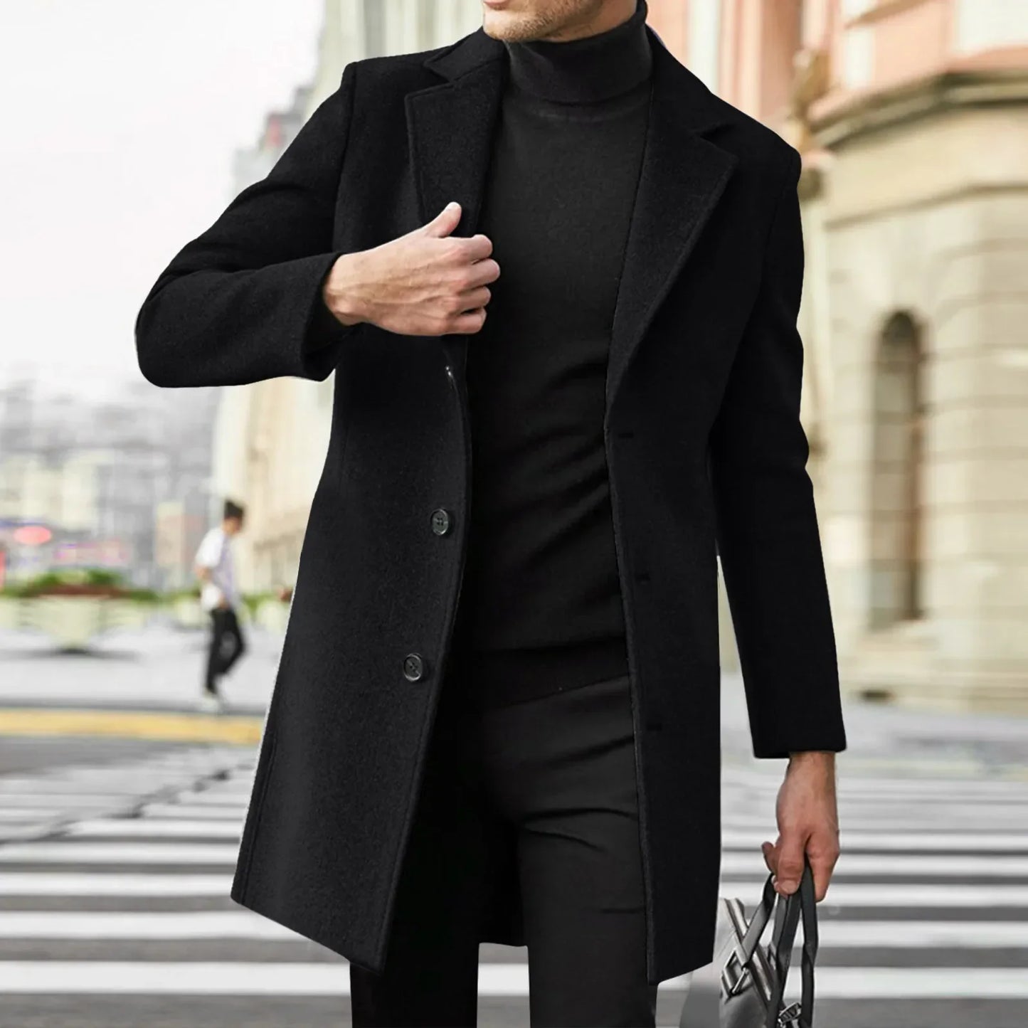 LAURENT MONACO | MANTEAU EN MELANGE DE LAINE POUR HOMMES
