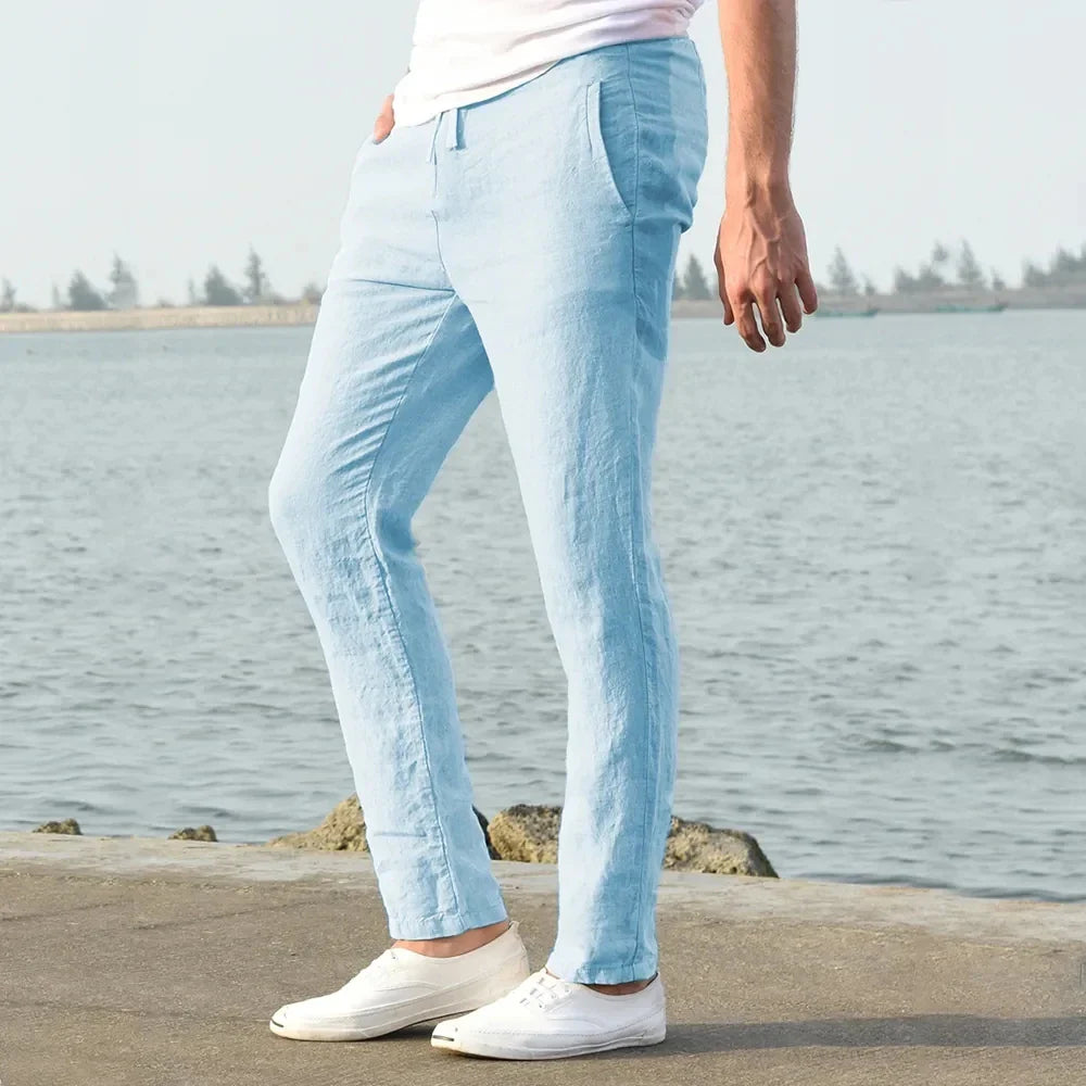 LAURENT MONACO | PANTALON DE RUE EN LIN POUR HOMME