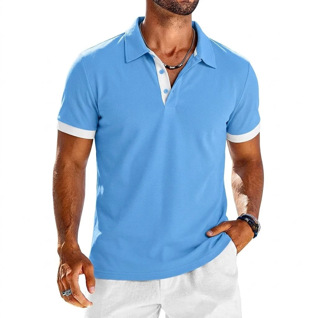 LAURENT MONACO | POLO CONTRASTÉ POUR HOMMES
