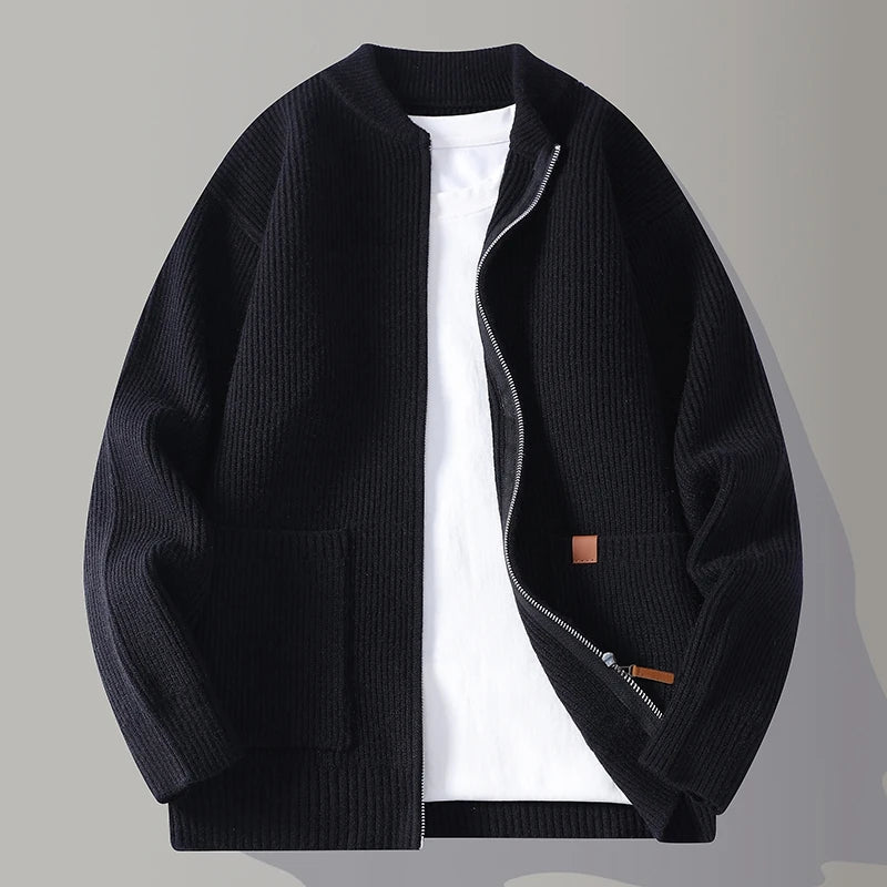 LAURENT MONACO | VESTE À ZIP RIBBÉE POUR HOMMES