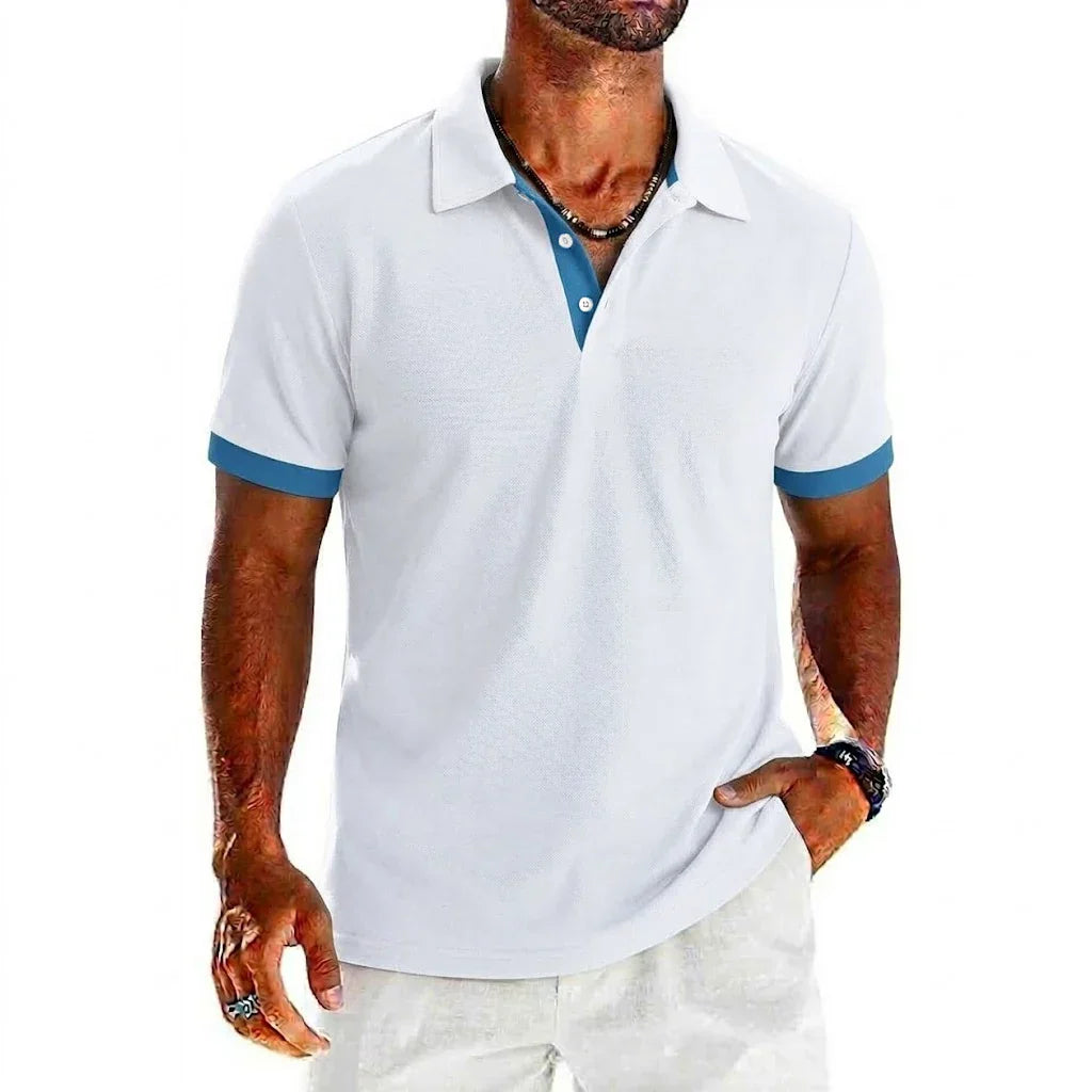 LAURENT MONACO | POLO CONTRASTÉ POUR HOMMES
