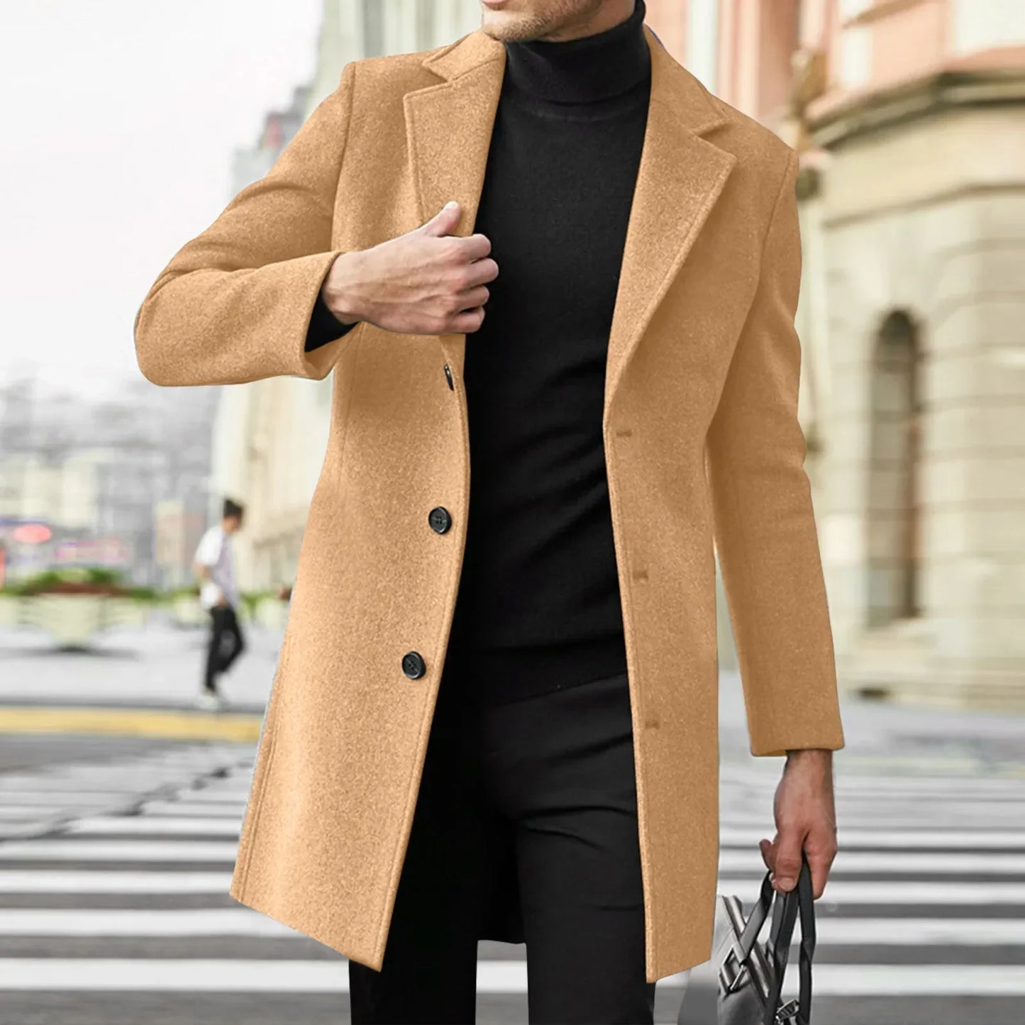 LAURENT MONACO | MANTEAU EN MELANGE DE LAINE POUR HOMMES