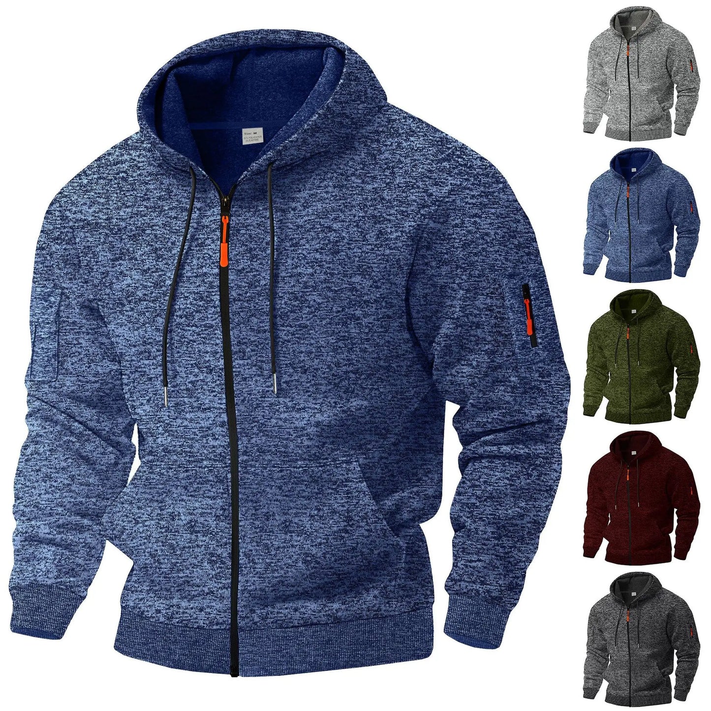 LORENZO | CHAQUETA CON CAPUCHA Y CREMALLERA DE LARGO COMPLETO PARA HOMBRE