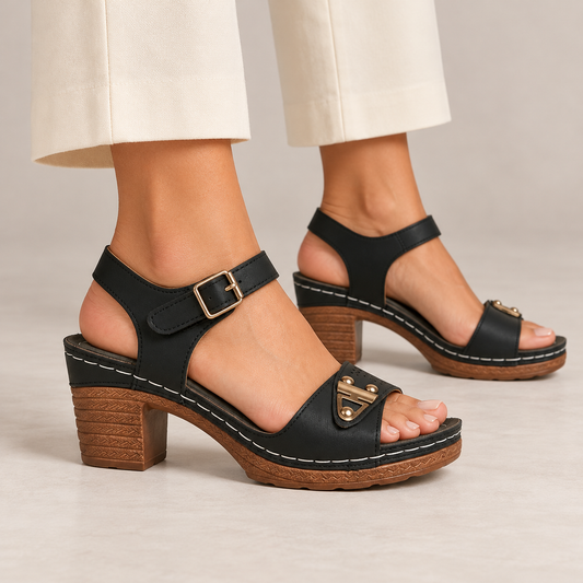 Mia | Sandalias de tacón ancho