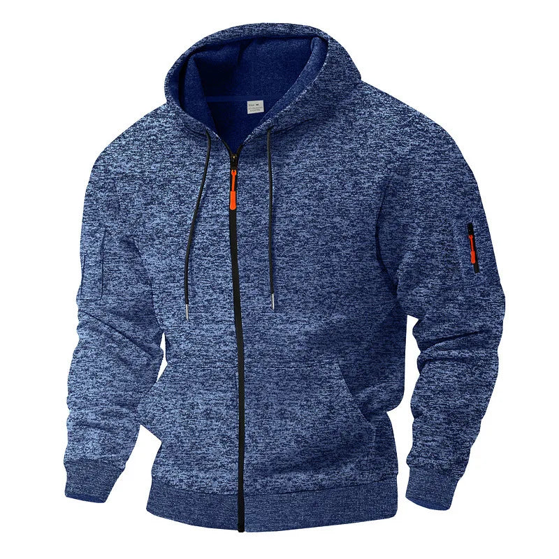 LORENZO | CHAQUETA CON CAPUCHA Y CREMALLERA DE LARGO COMPLETO PARA HOMBRE