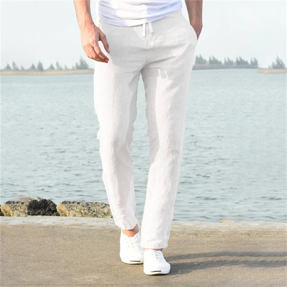 LAURENT MONACO | PANTALON DE RUE EN LIN POUR HOMME