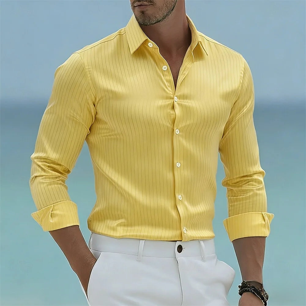 LAURENT MONACO | CHEMISE RAYÉE POUR HOMMES