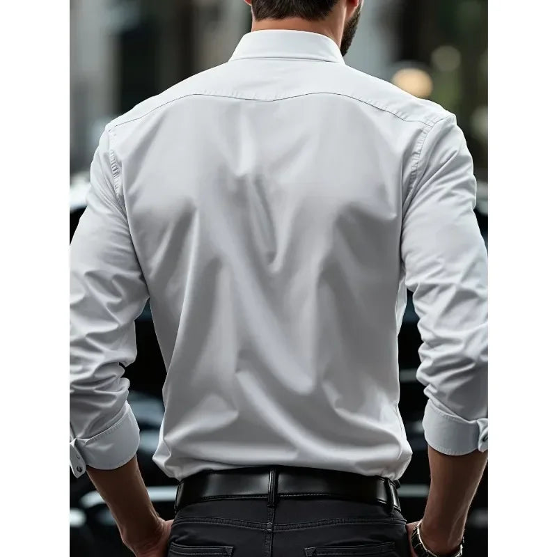 LAURENT MONACO | CHEMISE D'AFFAIRES À MANCHES LONGUES POUR HOMMES