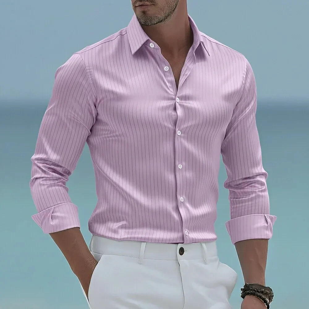 LAURENT MONACO | CHEMISE RAYÉE POUR HOMMES