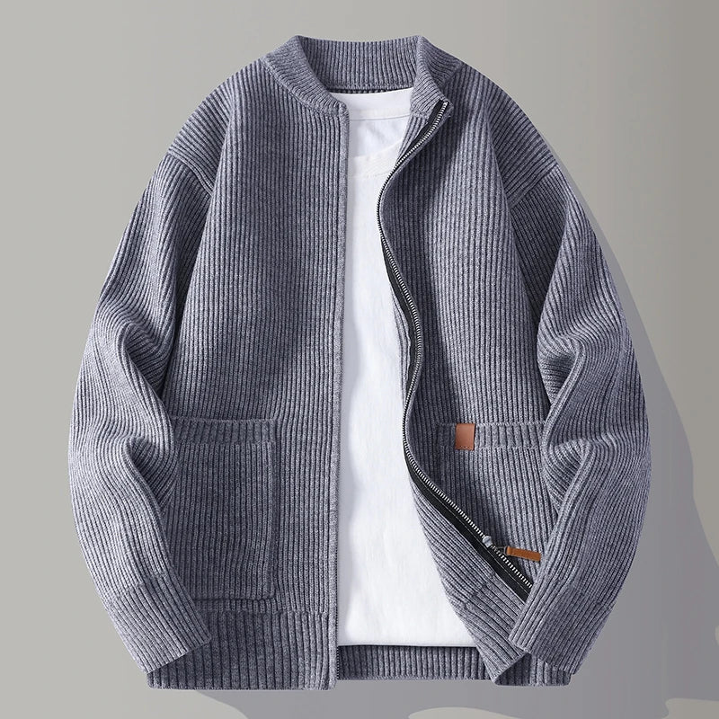 LAURENT MONACO | VESTE À ZIP RIBBÉE POUR HOMMES