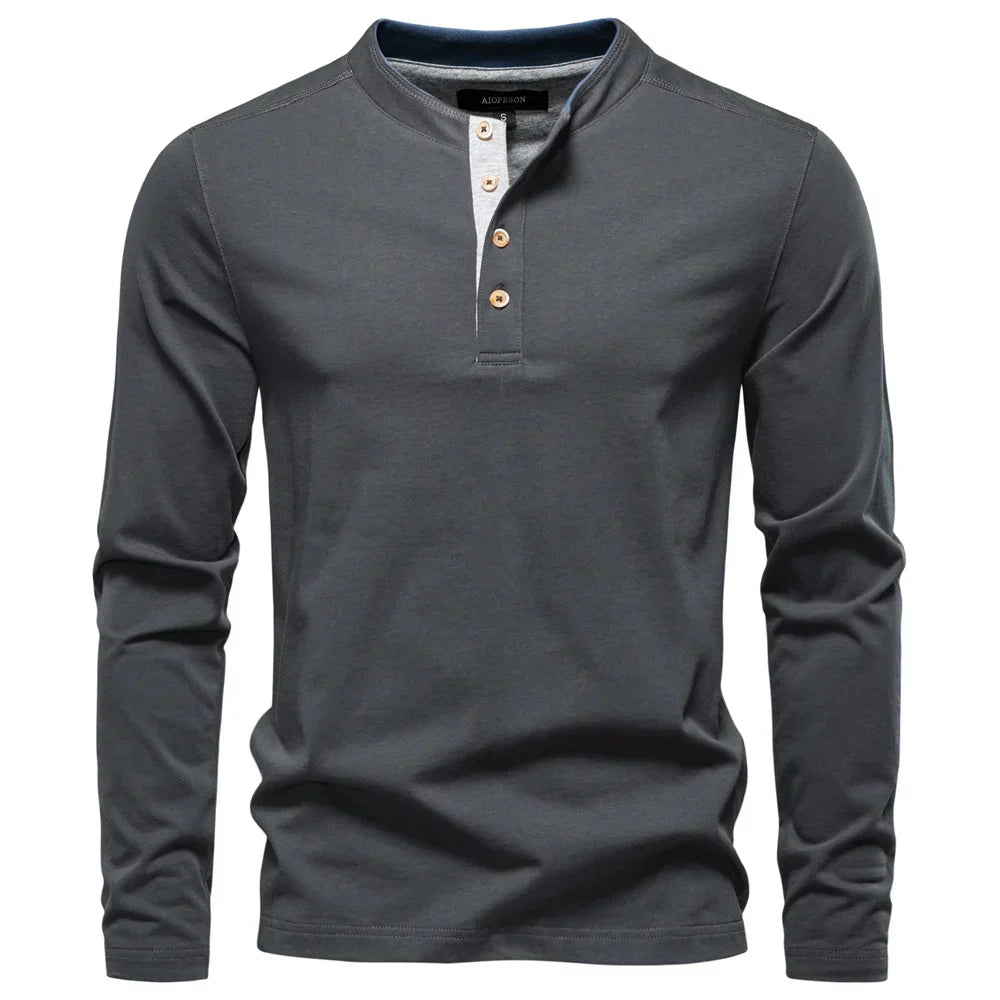 LAURENT MONACO | T-SHIRT CLASSIQUE À MANCHES LONGUES POUR HOMMES