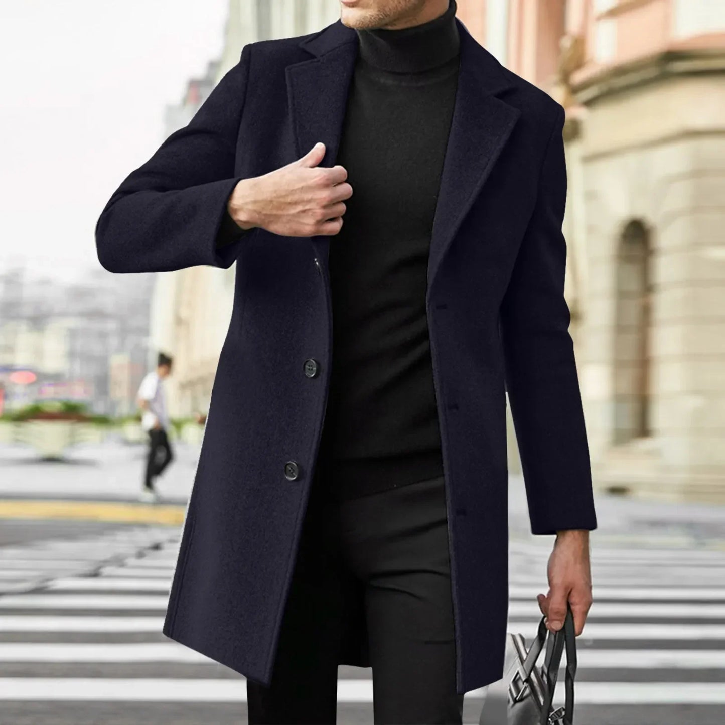 LAURENT MONACO | MANTEAU EN MELANGE DE LAINE POUR HOMMES