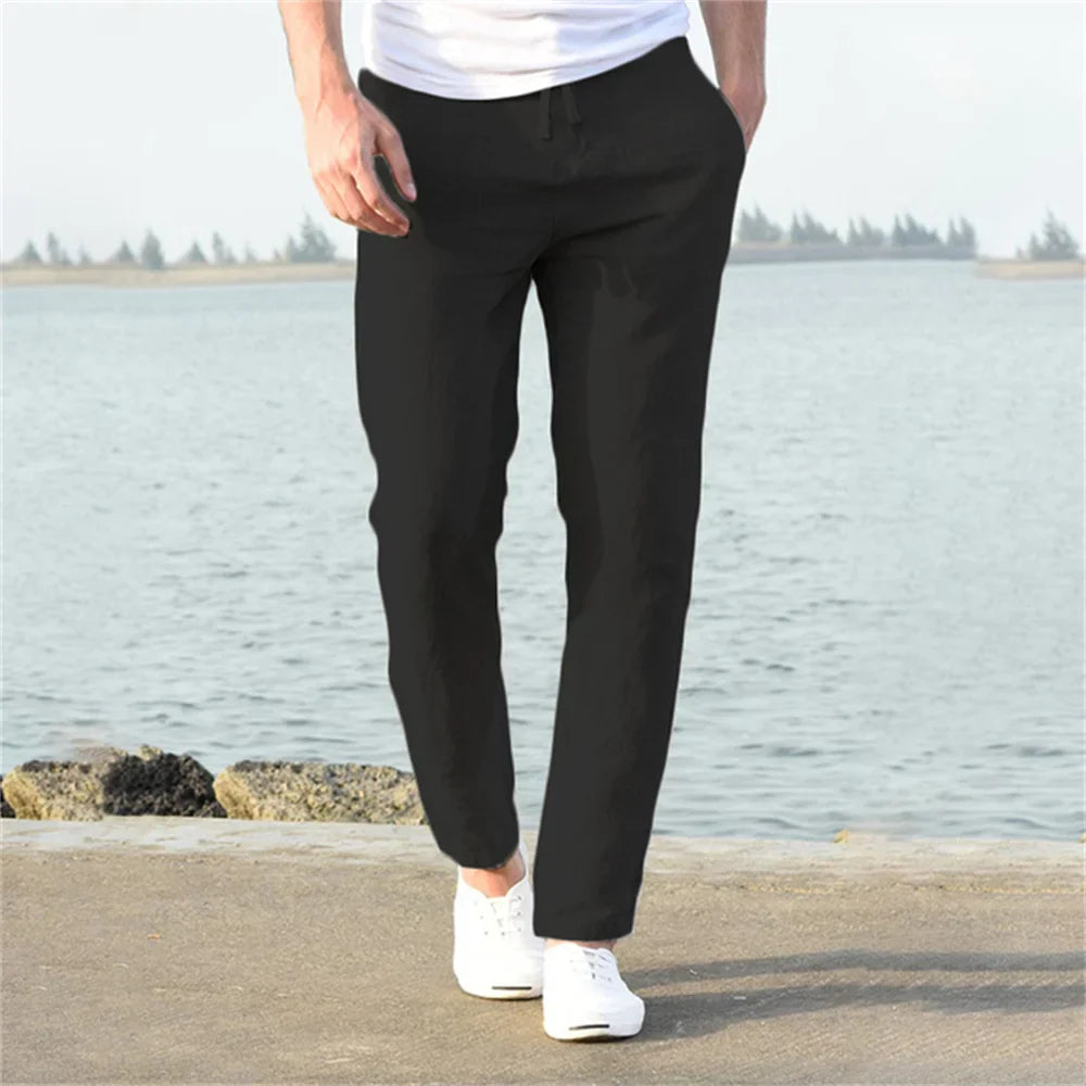 LAURENT MONACO | PANTALON DE RUE EN LIN POUR HOMME