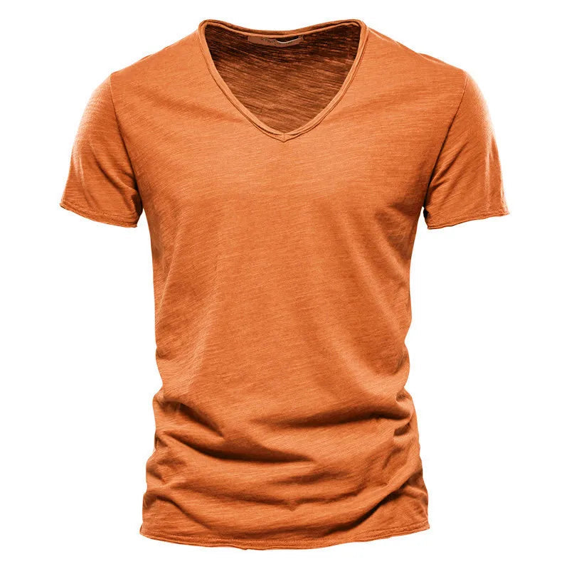 LAURENT MONACO | T-SHIRT COL V EN COTON POUR HOMME