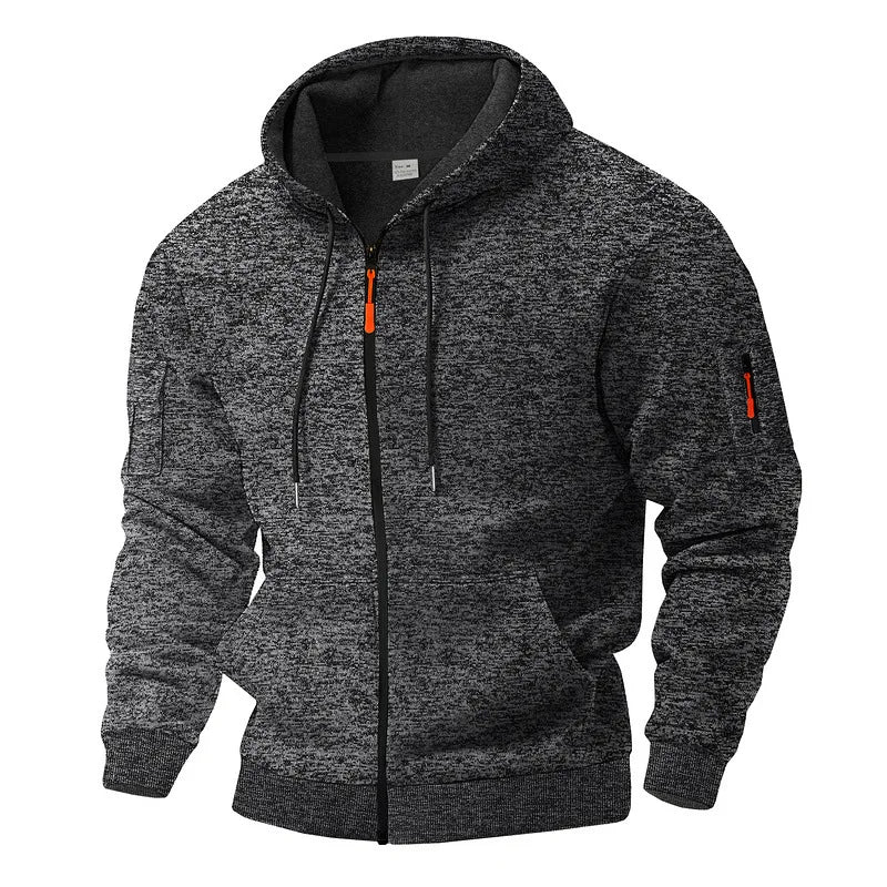 LORENZO | CHAQUETA CON CAPUCHA Y CREMALLERA DE LARGO COMPLETO PARA HOMBRE