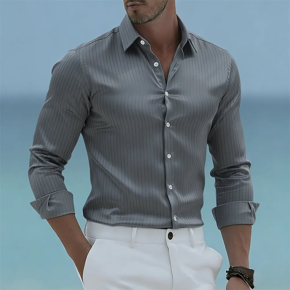 LAURENT MONACO | CHEMISE RAYÉE POUR HOMMES