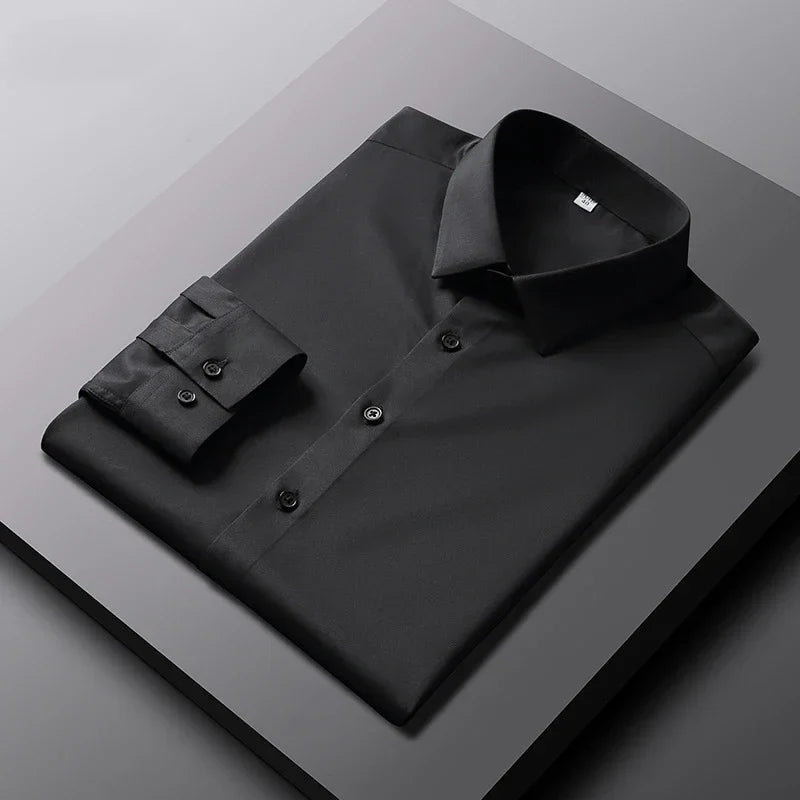LAURENT MONACO | CHEMISE FORMELLE CLASSIQUE À MANCHES LONGUES POUR HOMMES