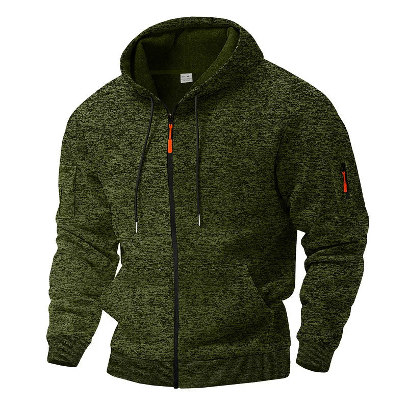 LORENZO | CHAQUETA CON CAPUCHA Y CREMALLERA DE LARGO COMPLETO PARA HOMBRE