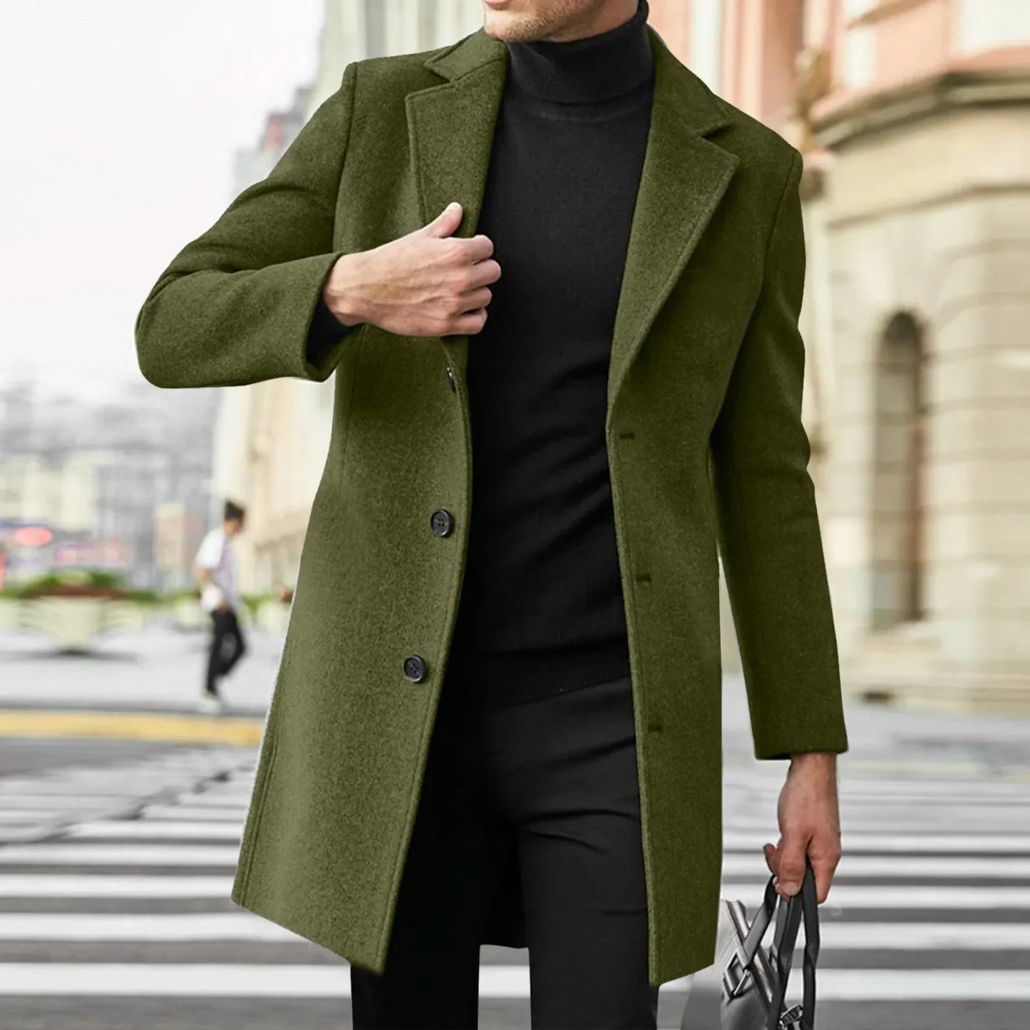 LAURENT MONACO | MANTEAU EN MELANGE DE LAINE POUR HOMMES