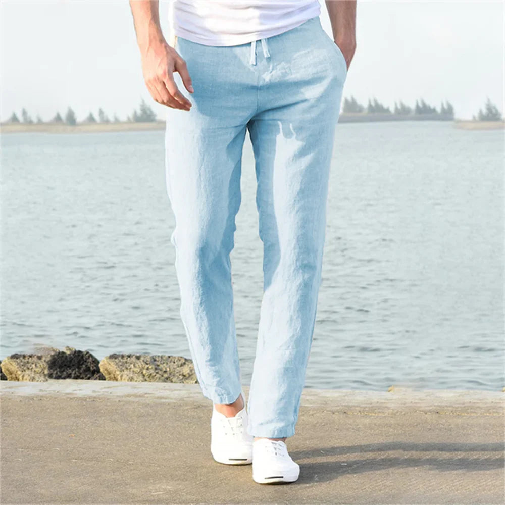 LAURENT MONACO | PANTALON DE RUE EN LIN POUR HOMME