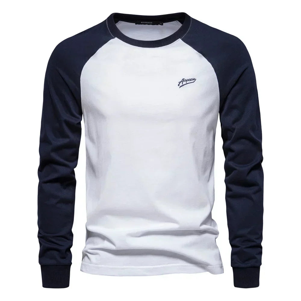 LAURENT MONACO | T-SHIRT CLASSIQUE RAGLAN À MANCHES LONGUES POUR HOMMES