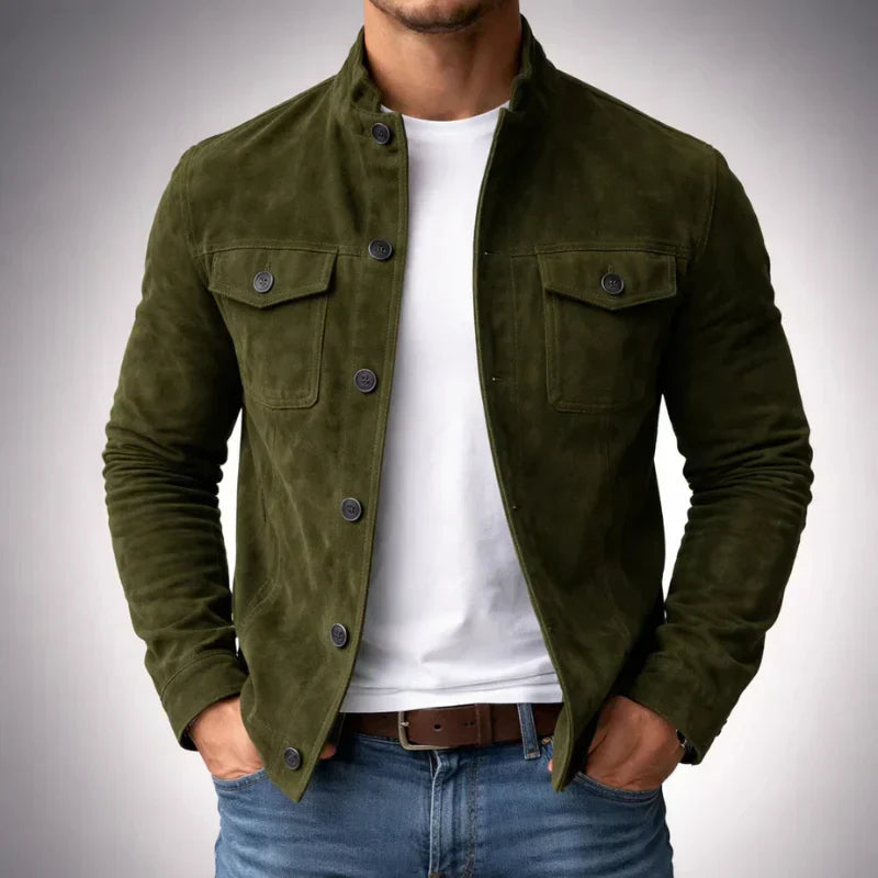 LAURENT MONACO | VESTE EN DAIM BOUTONNÉE POUR HOMME