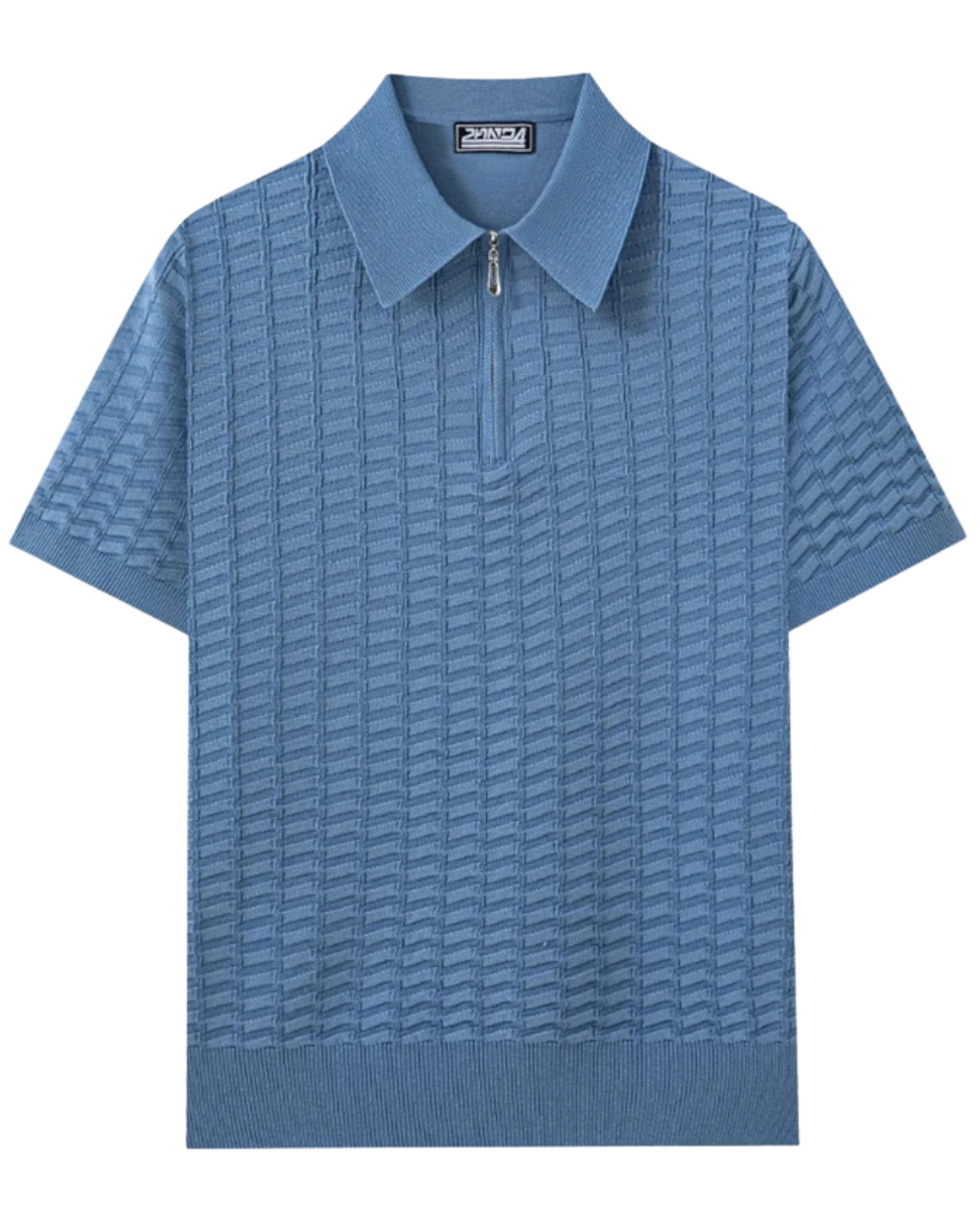 LAURENT MONACO | POLO EN MAILLE À COL ZIP TEXTURÉ POUR HOMMES