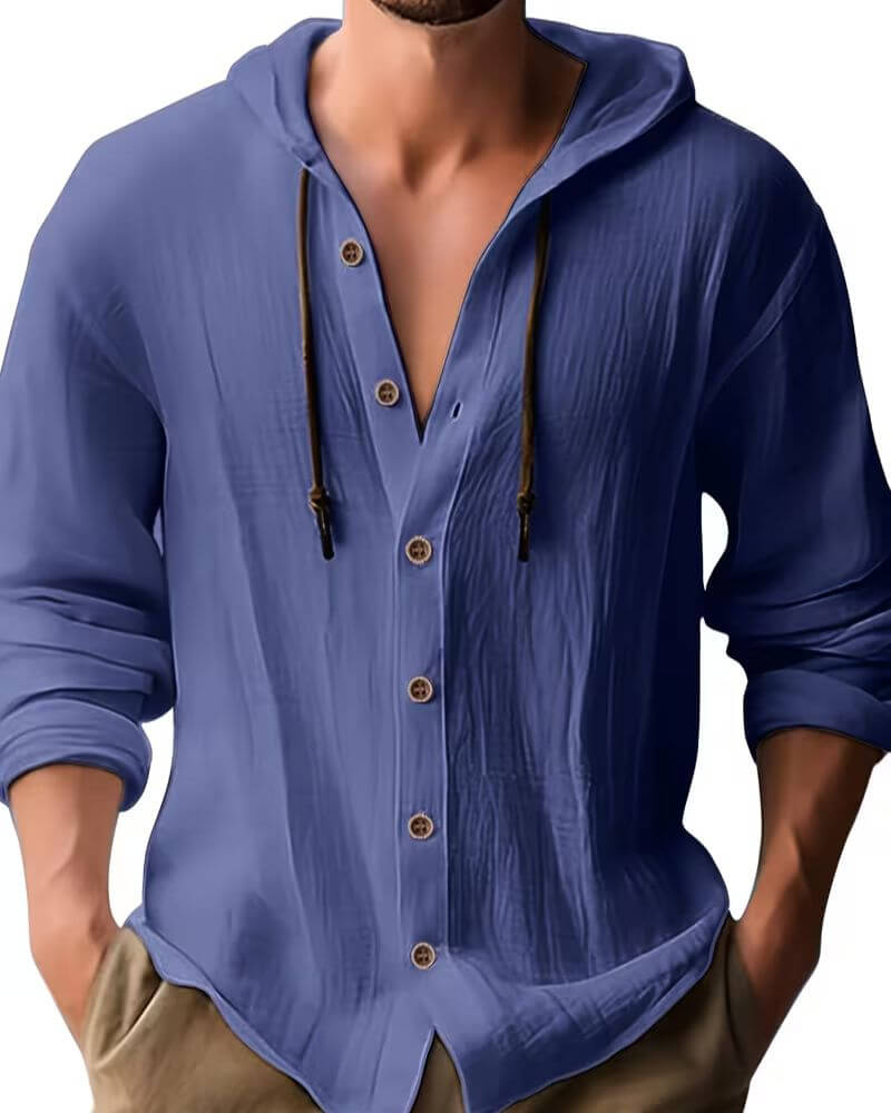 LAURENT MONACO | T-SHIRT À MANCHES LONGUES ET À CAPUCHE POUR HOMMES