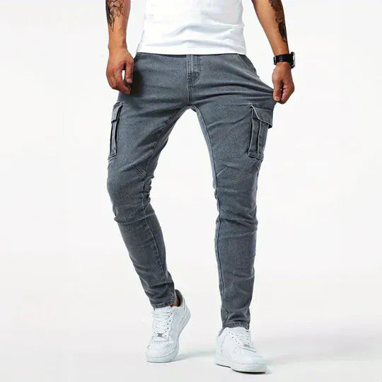 LAURENT MONACO | JEANS CARGO EN DENIM POUR HOMMES
