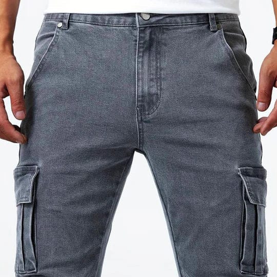 LAURENT MONACO | JEANS CARGO EN DENIM POUR HOMMES