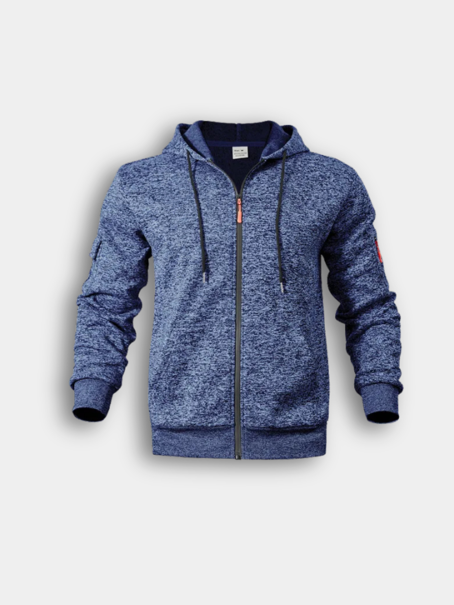LORENZO | CHAQUETA CON CAPUCHA Y CREMALLERA DE LARGO COMPLETO PARA HOMBRE