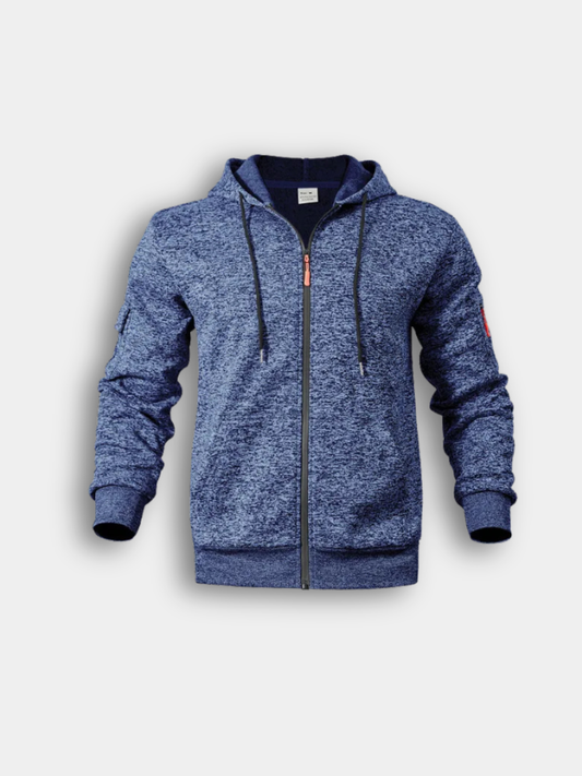 LORENZO | CHAQUETA CON CAPUCHA Y CREMALLERA DE LARGO COMPLETO PARA HOMBRE