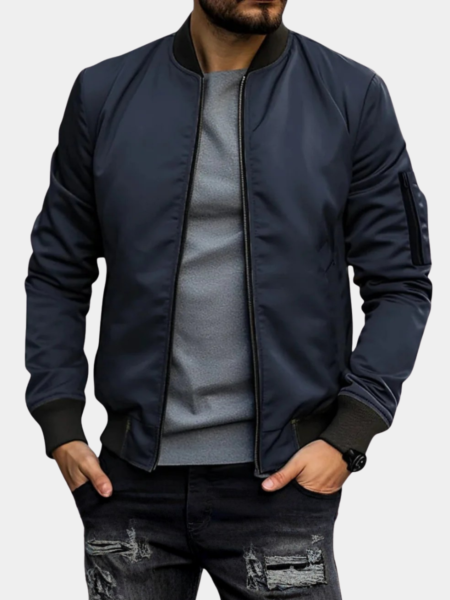 LAURENT MONACO | BOMBER CLASSIQUE ZIPPÉ POUR HOMME