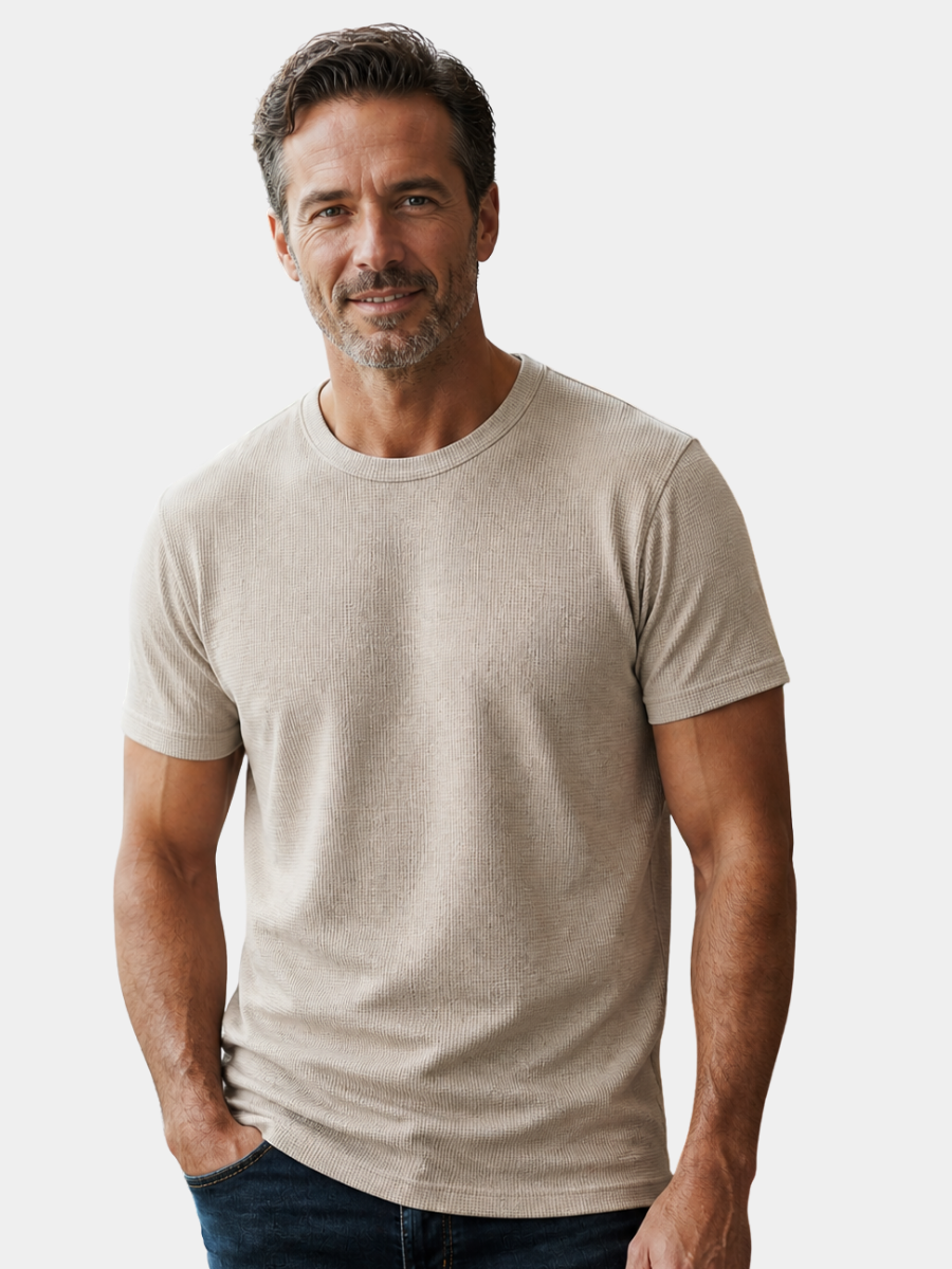LAURENT MONACO | T-SHIRT GAUFRÉ POUR HOMMES