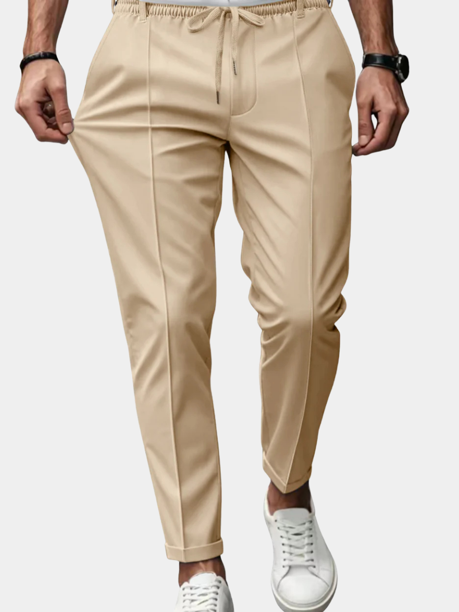 LAURENT MONACO | PANTALONS CHINO SLIM FIT AVEC CORDON DE SERRAGE POUR HOMMES
