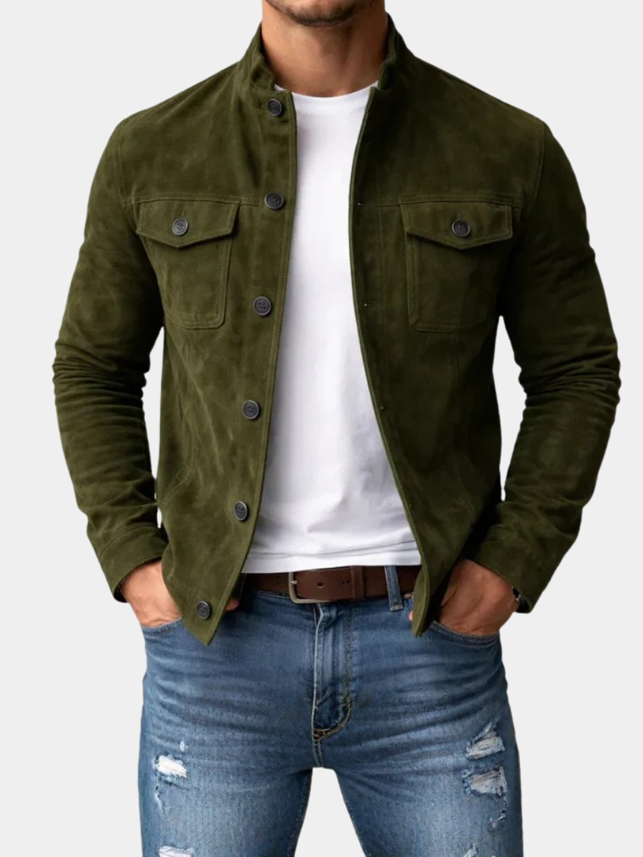 LAURENT MONACO | VESTE EN DAIM BOUTONNÉE POUR HOMME