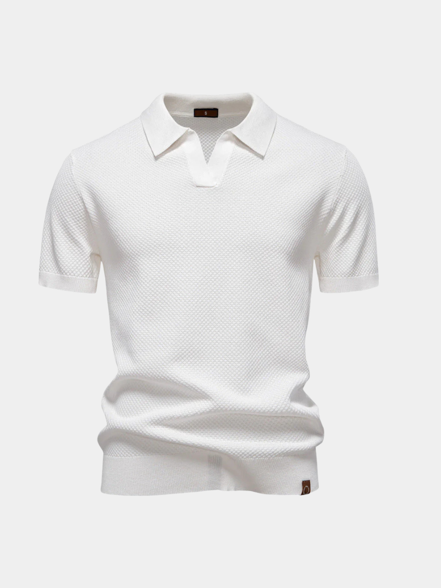 LAURENT MONACO | POLO EN MAILLE TEXTURÉE POUR HOMME