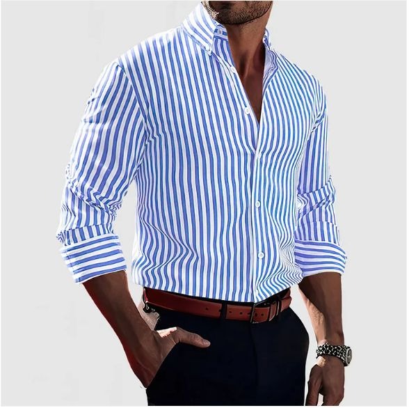 LAURENT MONACO | CHEMISE À RAYURES POUR HOMMES