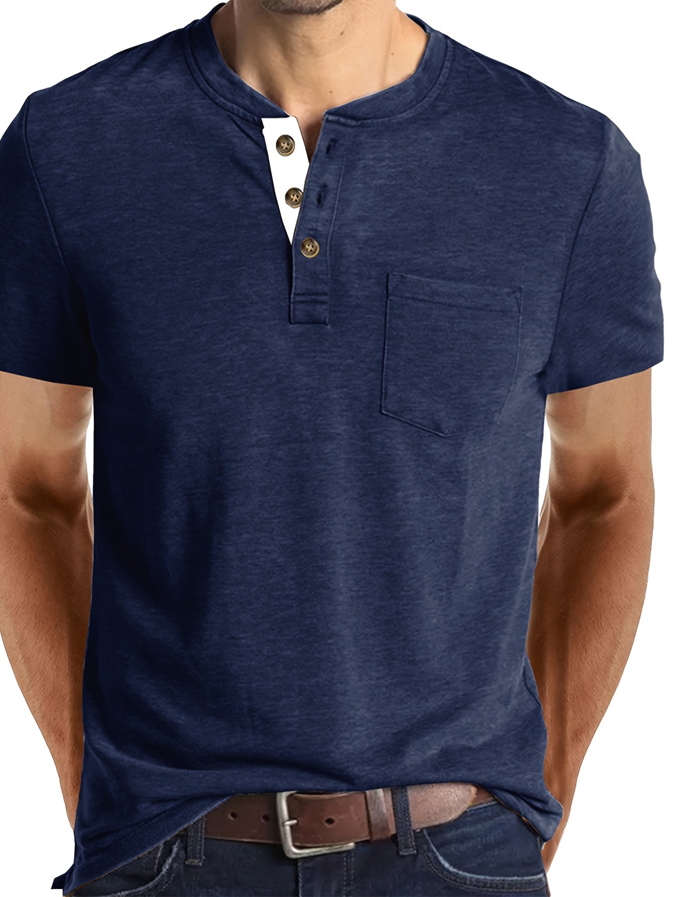 LAURENT MONACO | T SHIRT HENLEY POUR HOMME