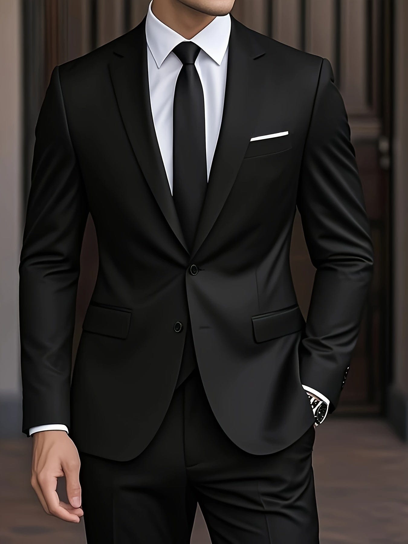 LAURENT MONACO | COSTUME EN LAINE MÉLANGÉE POUR HOMME