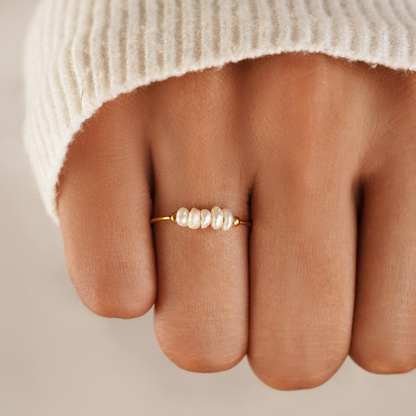 Samantha | Anillo clásico con perla de agua dulce
