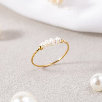 Samantha | Anillo clásico con perla de agua dulce