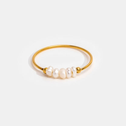 Samantha | Anillo clásico con perla de agua dulce