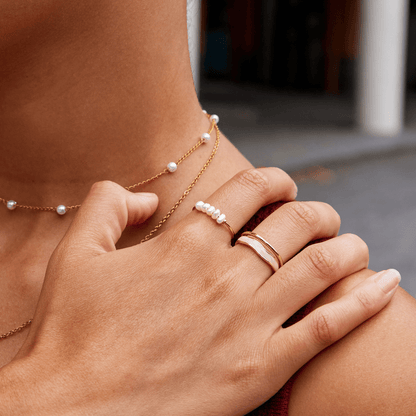 Samantha | Anillo clásico con perla de agua dulce